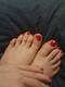 Piedi 38 con smalto rosso Piedi 38 con smalto rosso